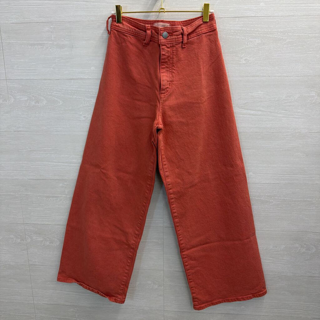 Coral Denim Wide Leg Pants 2