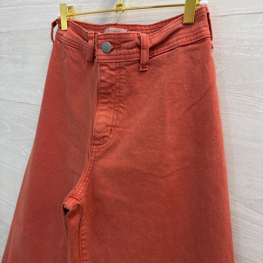 Coral Denim Wide Leg Pants 2