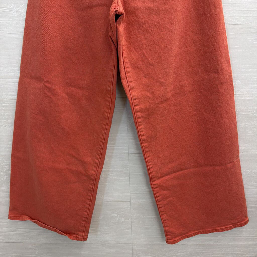 Coral Denim Wide Leg Pants 2