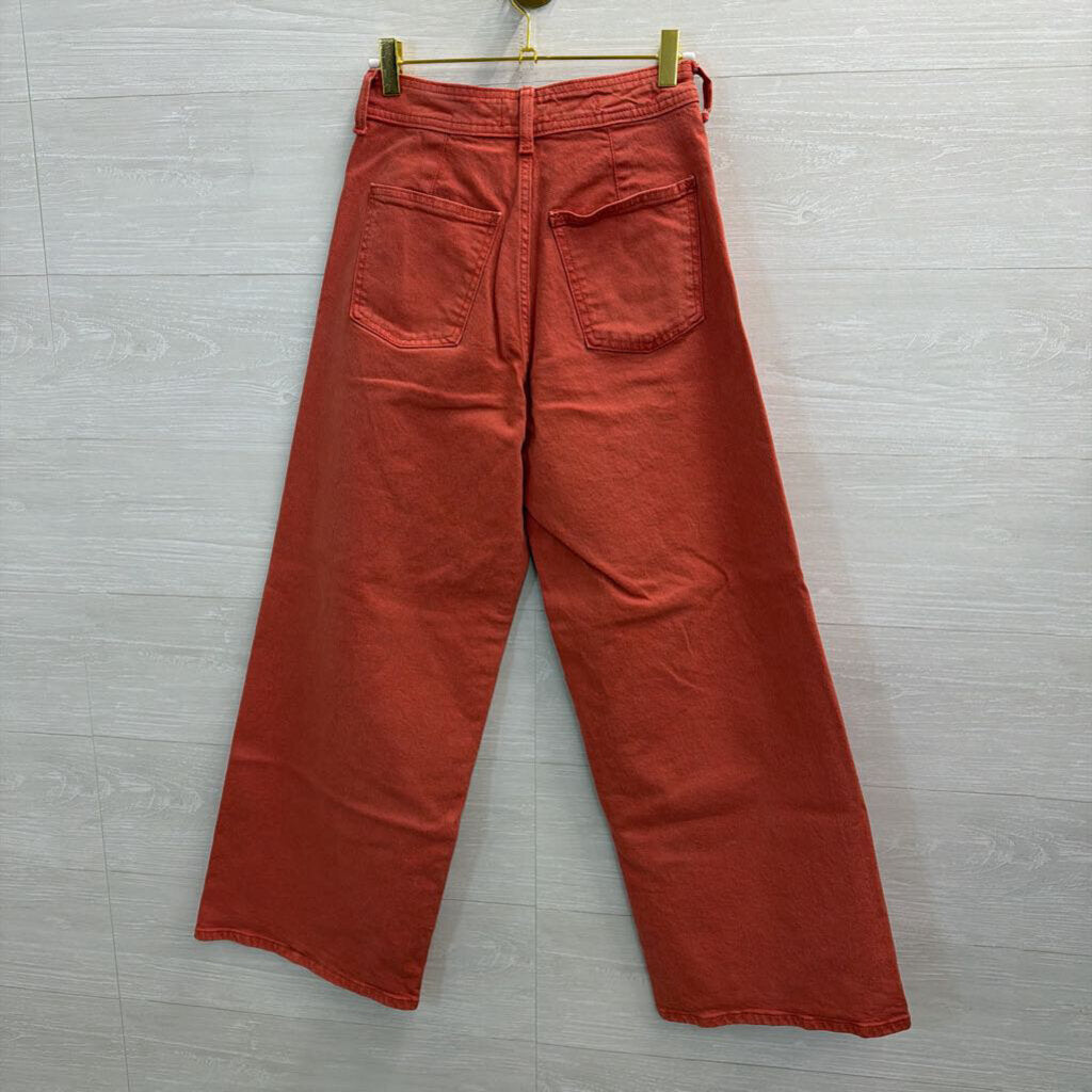 Coral Denim Wide Leg Pants 2
