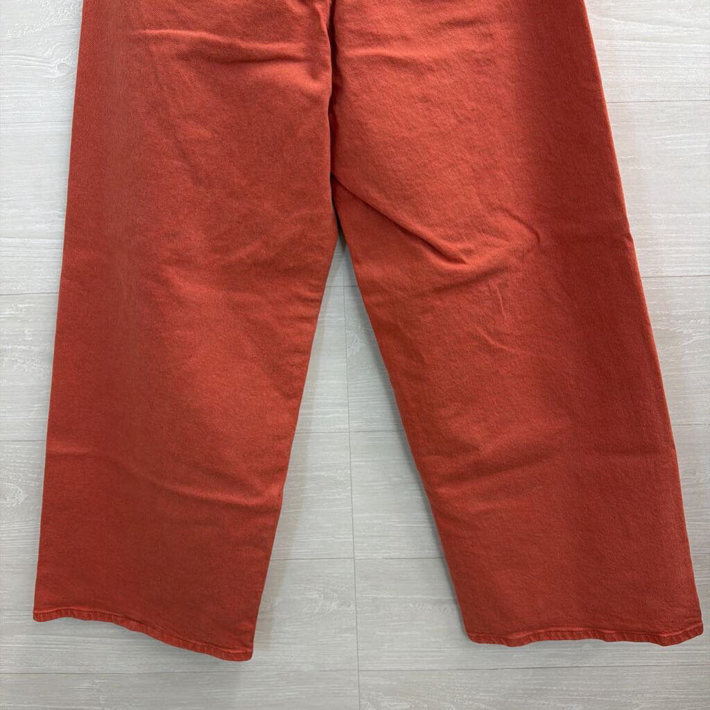 Coral Denim Wide Leg Pants 2