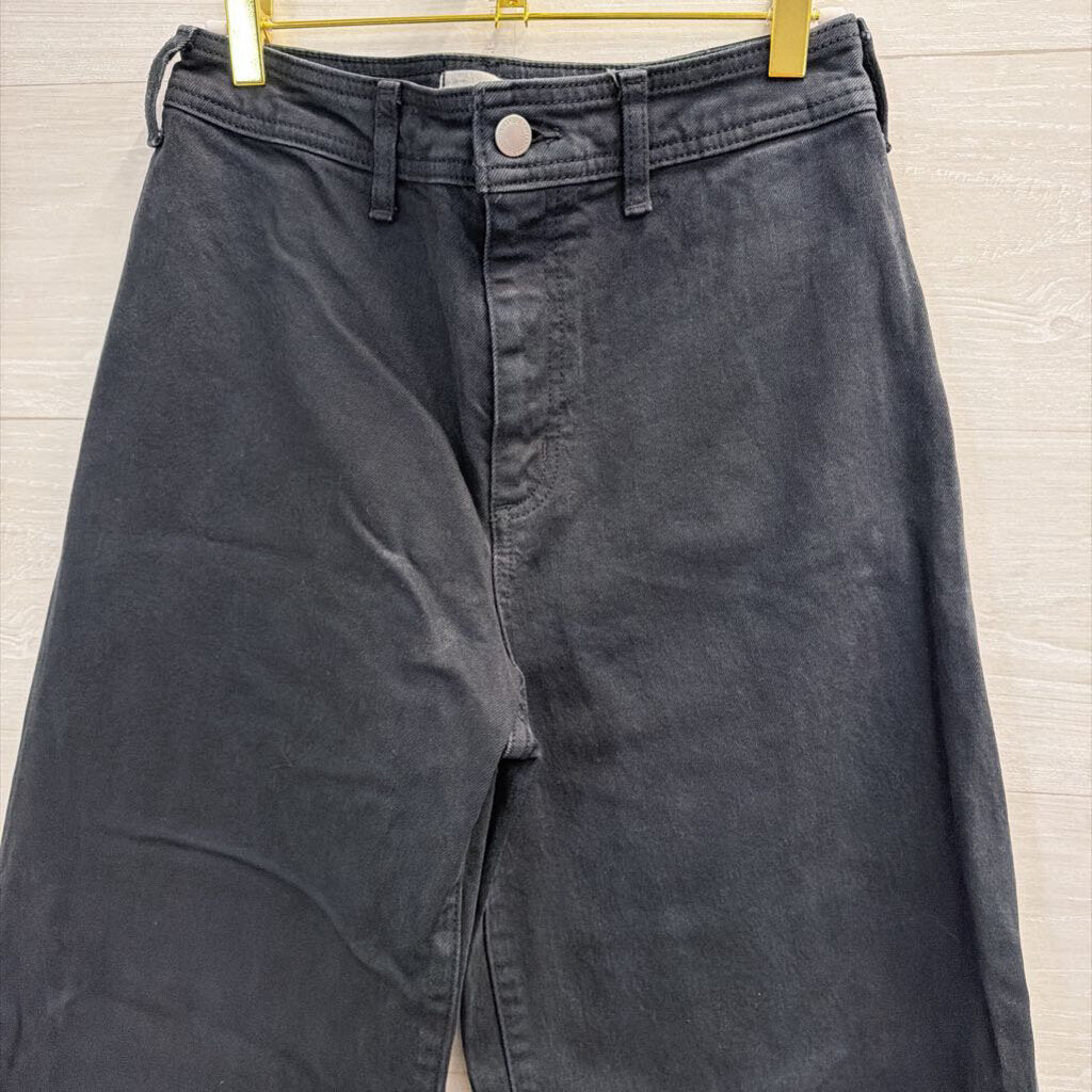 Black Denim Wide Leg Pants 4