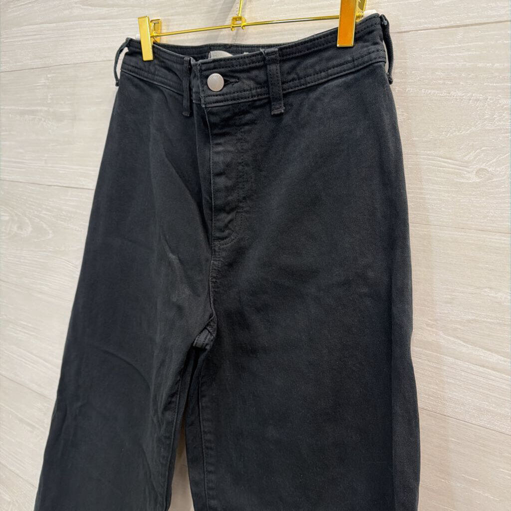 Black Denim Wide Leg Pants 4