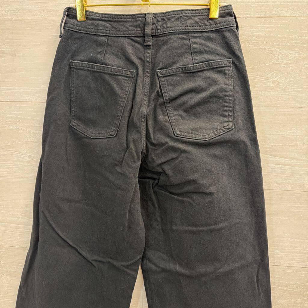 Black Denim Wide Leg Pants 4