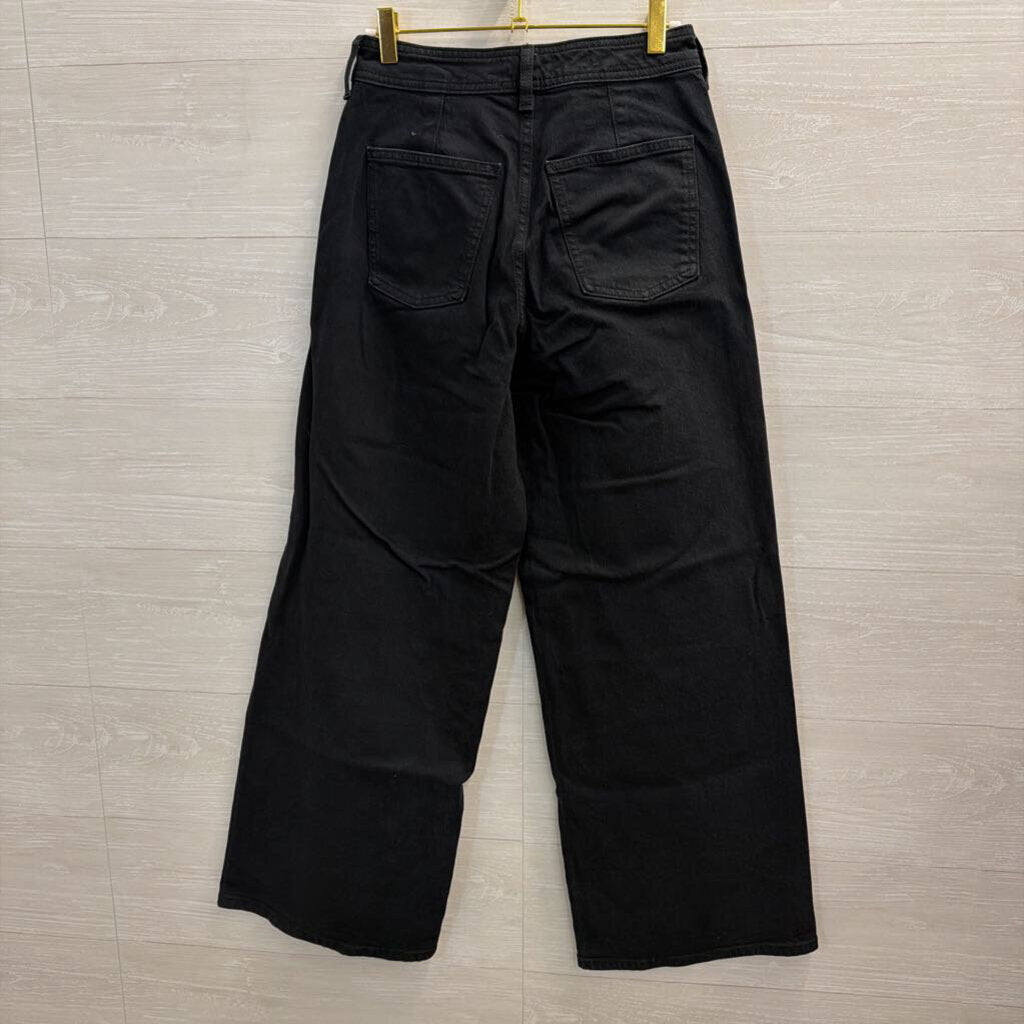 Black Denim Wide Leg Pants 4