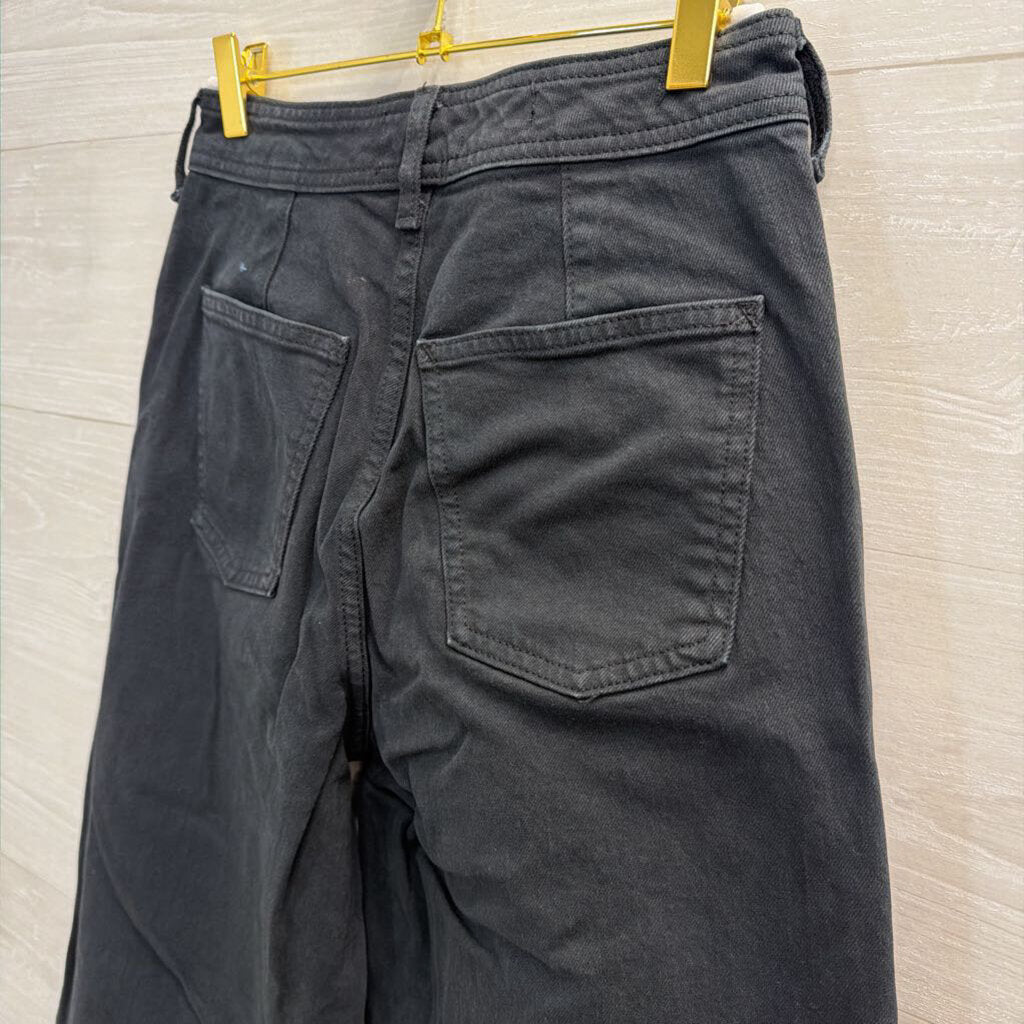 Black Denim Wide Leg Pants 4