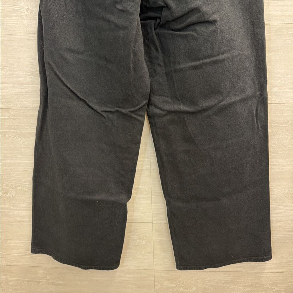 Black Denim Wide Leg Pants 4