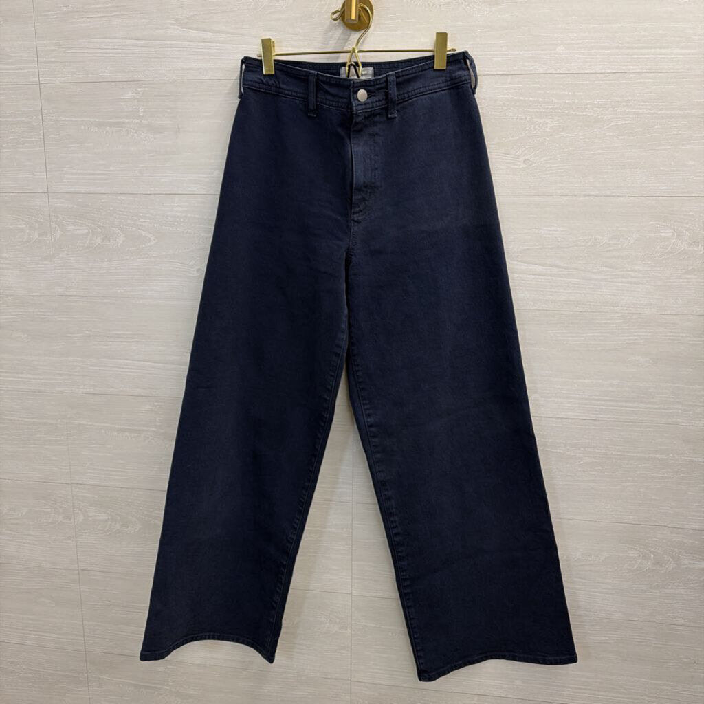 Black Denim Wide Leg Pants 4