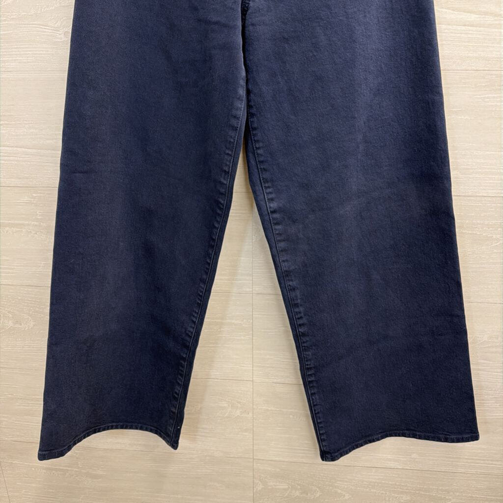 Black Denim Wide Leg Pants 4