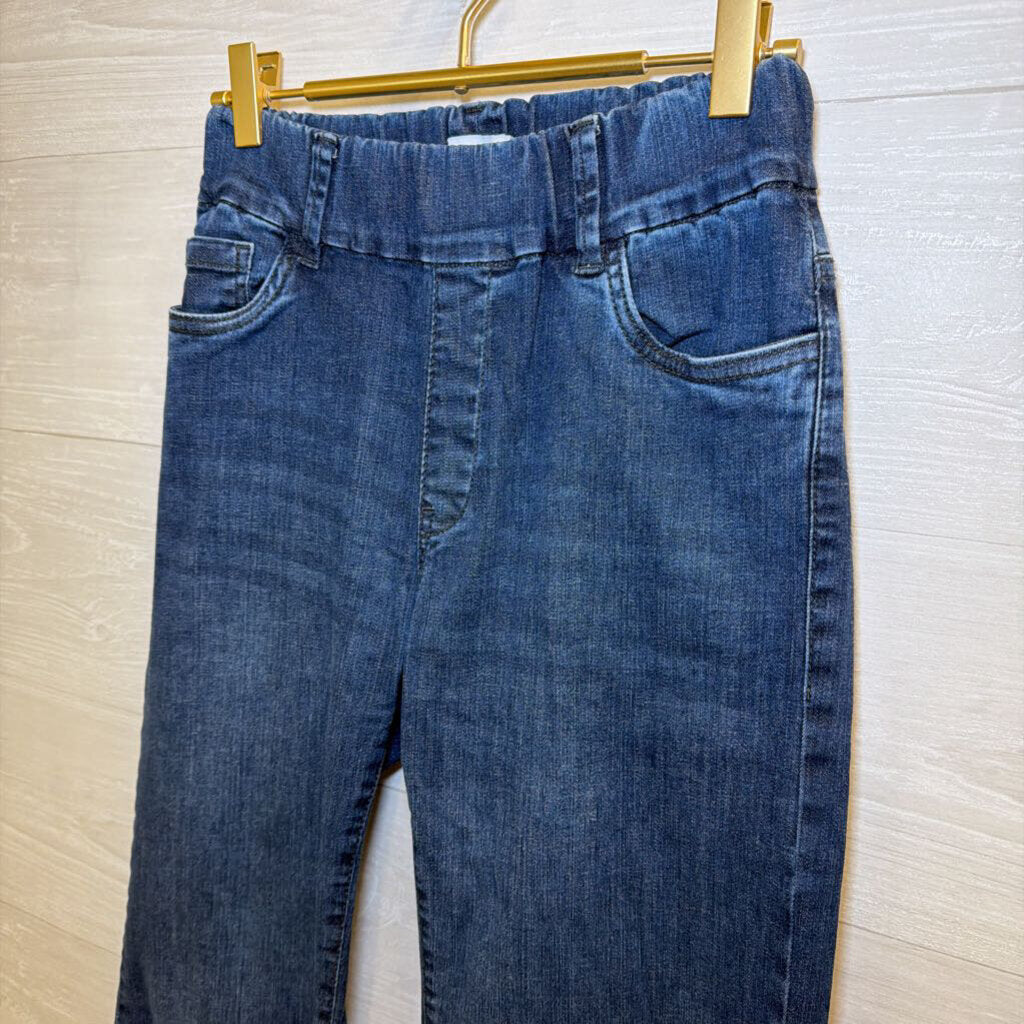 Flog Denim-Look Raw Hem Flare Pants 25
