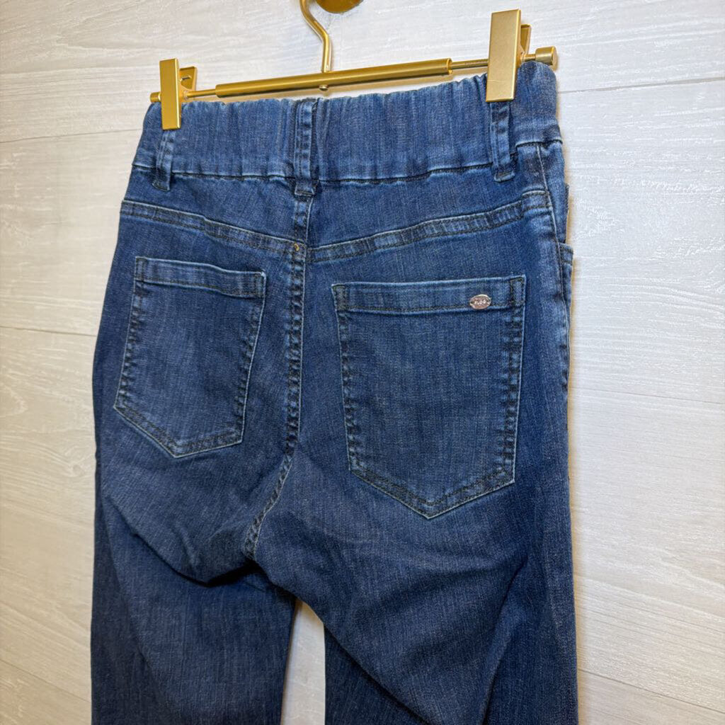 Flog Denim-Look Raw Hem Flare Pants 25