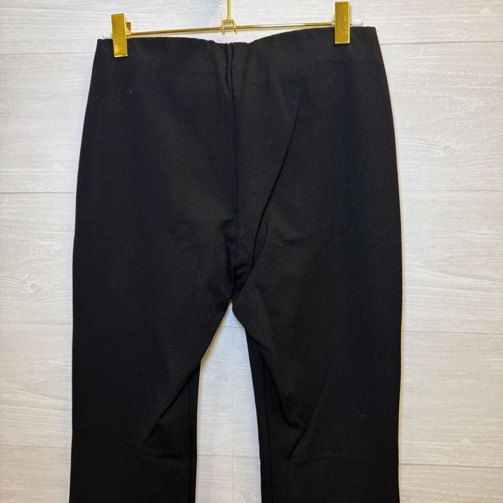 Fifteen Twenty Black Gold-Button Flare Pants Extra Small