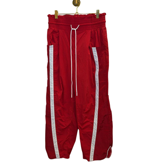 FP Movement Red Contrast Stripe Track Pants Small