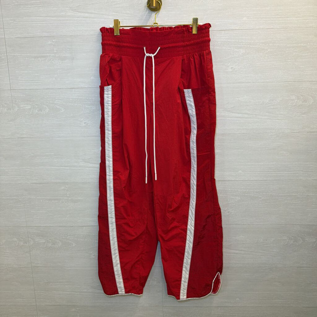 FP Movement Red Contrast Stripe Track Pants Small