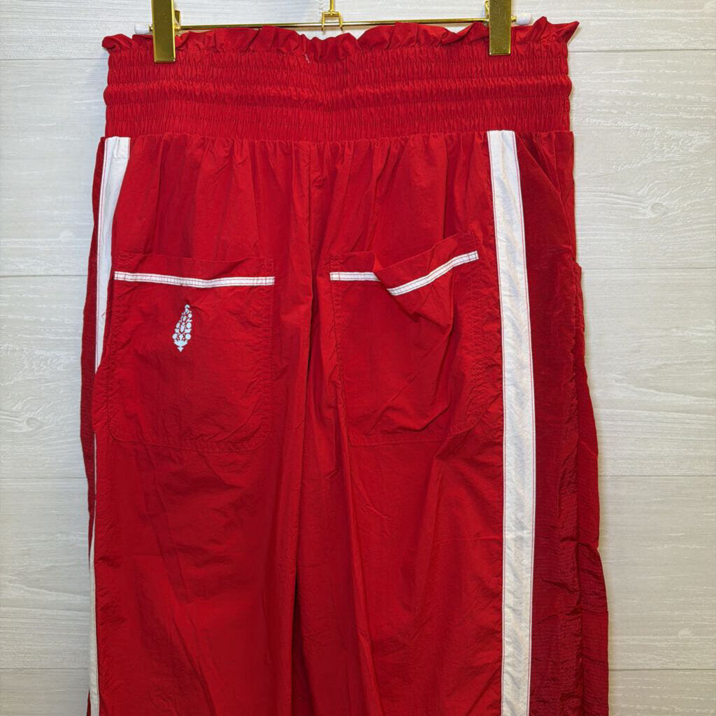FP Movement Red Contrast Stripe Track Pants Small