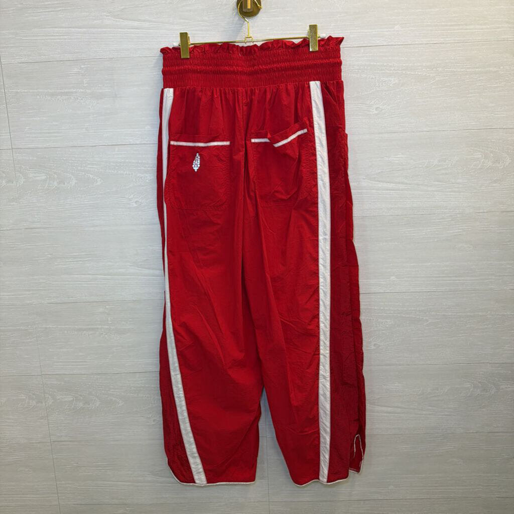 FP Movement Red Contrast Stripe Track Pants Small