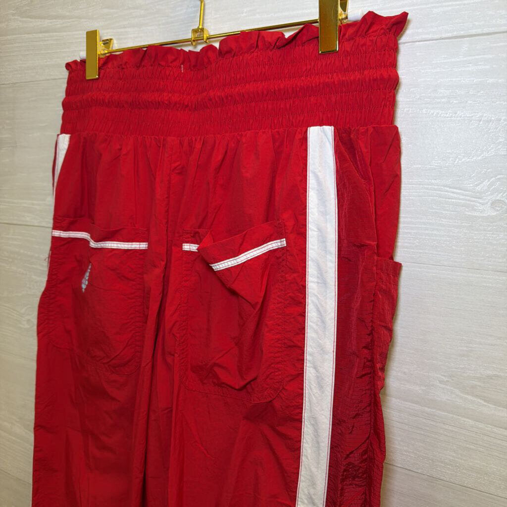 FP Movement Red Contrast Stripe Track Pants Small