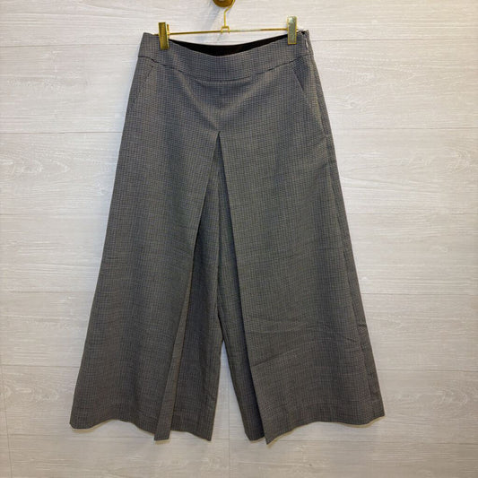 Alexander Wang Grey Microcheck Wide-Leg Cropped Trousers 4