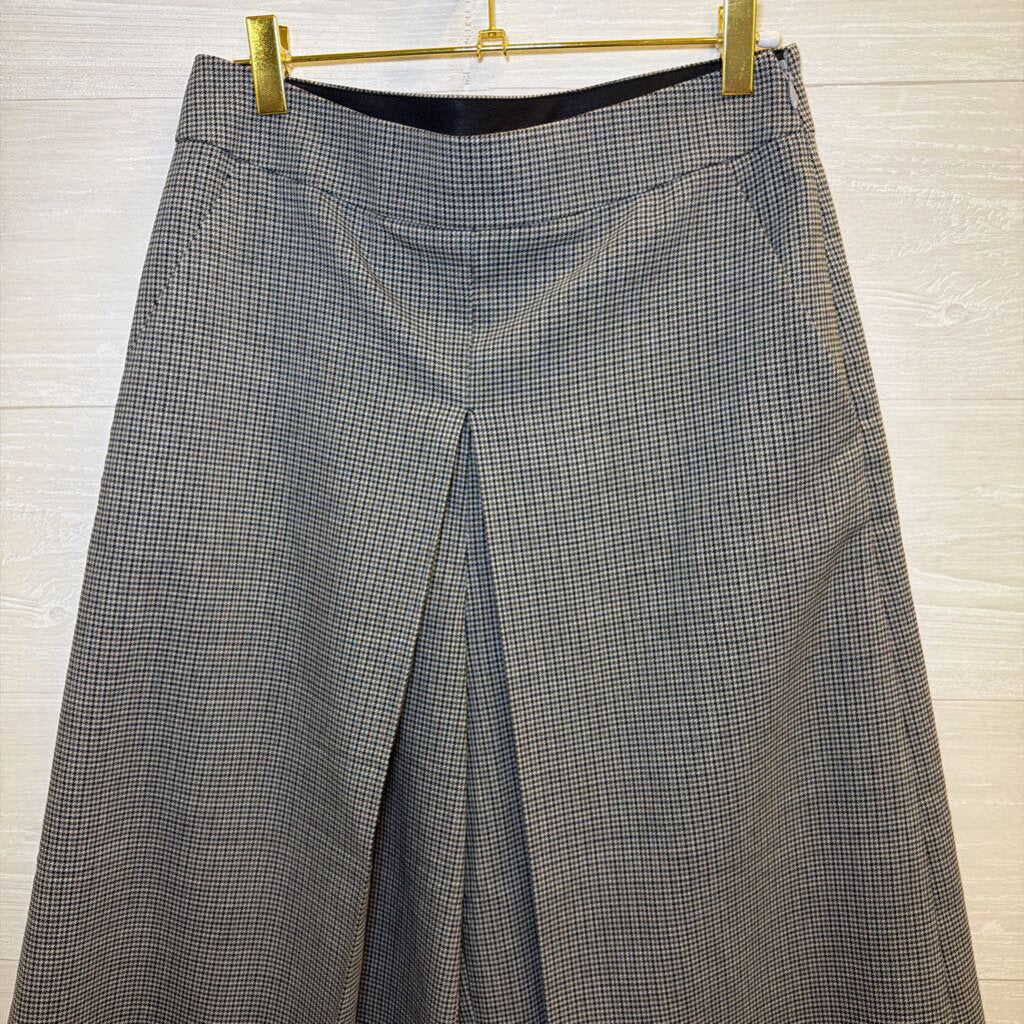 Alexander Wang Grey Microcheck Wide-Leg Cropped Trousers 4