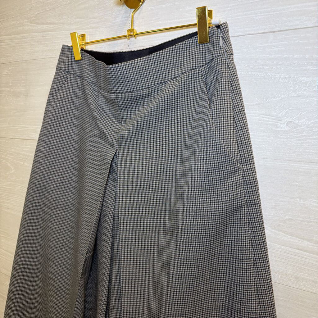 Alexander Wang Grey Microcheck Wide-Leg Cropped Trousers 4