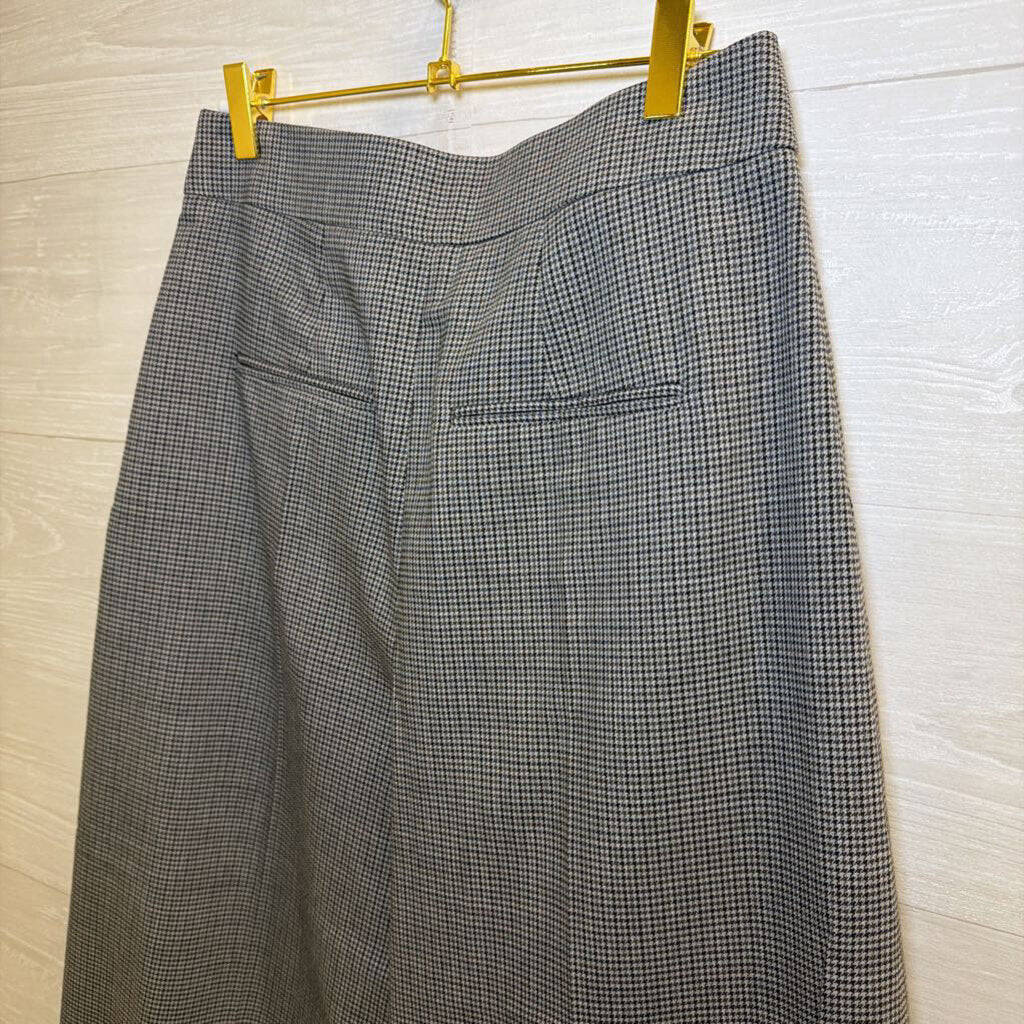 Alexander Wang Grey Microcheck Wide-Leg Cropped Trousers 4
