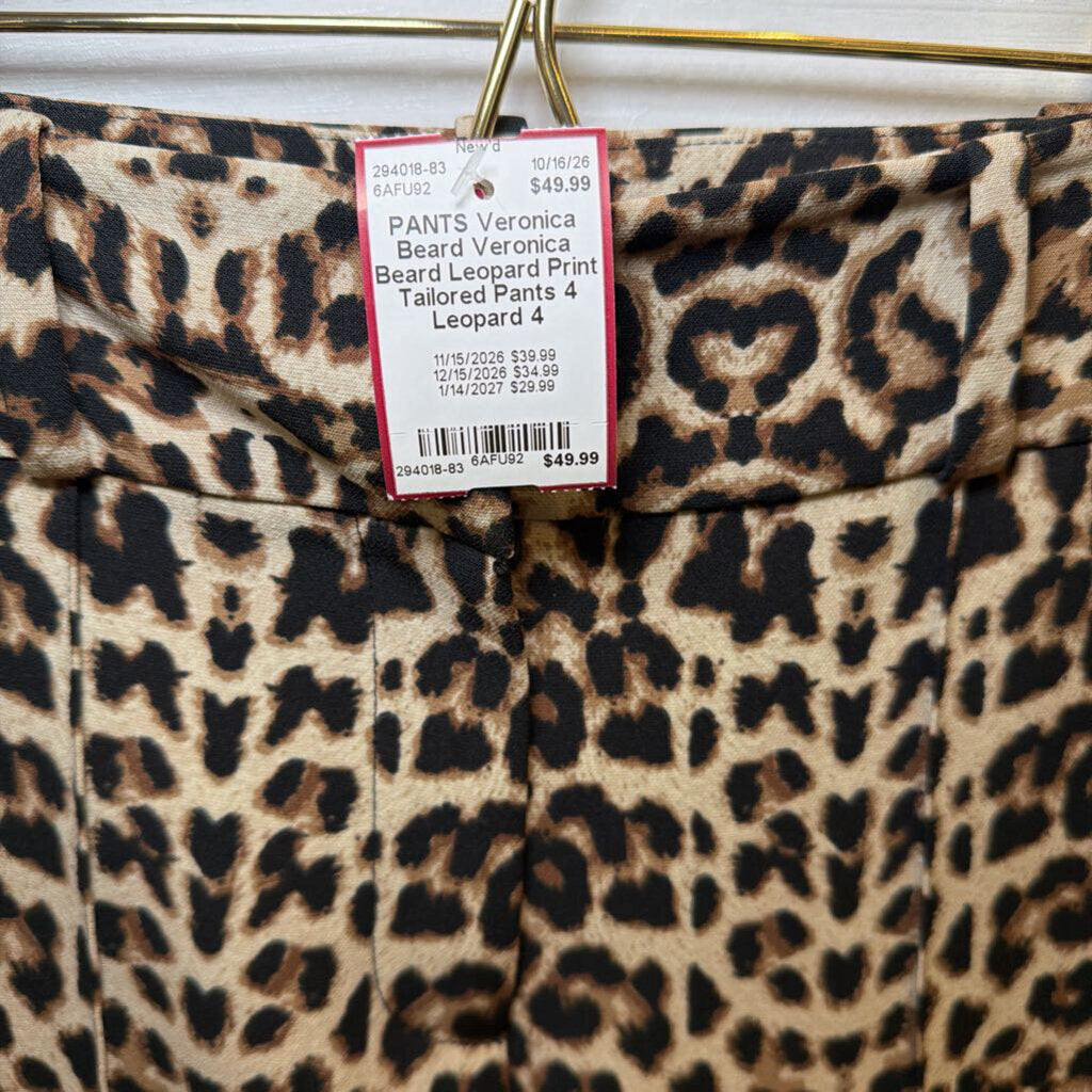Veronica Beard Leopard Print Tailored Pants 4