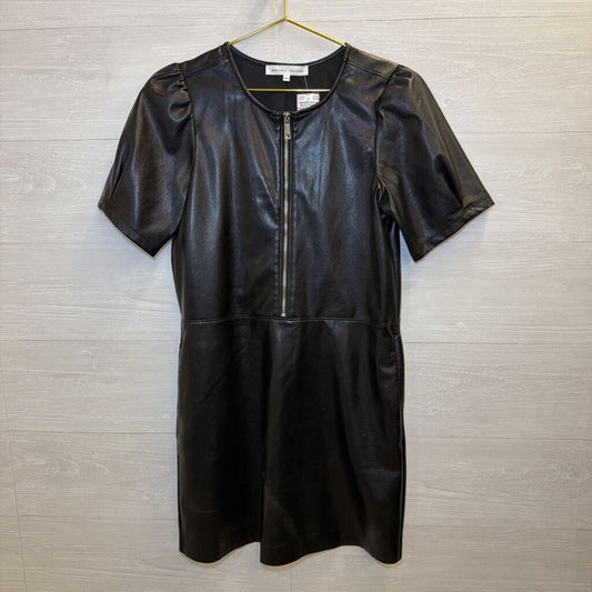 Melissa Nepton Faux Leather Zip Front Dress Extra Small