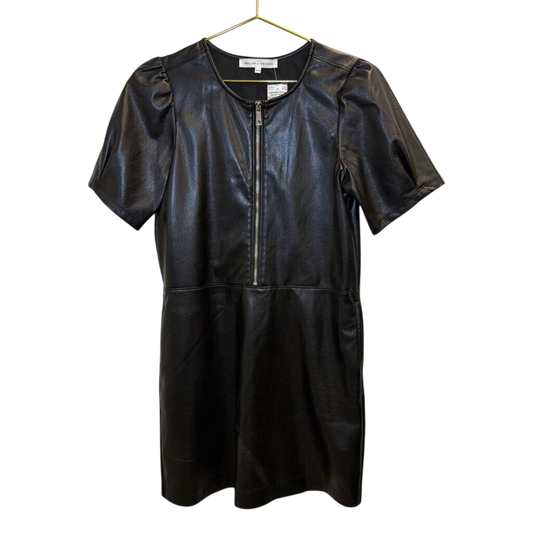 Melissa Nepton Faux Leather Zip Front Dress Extra Small