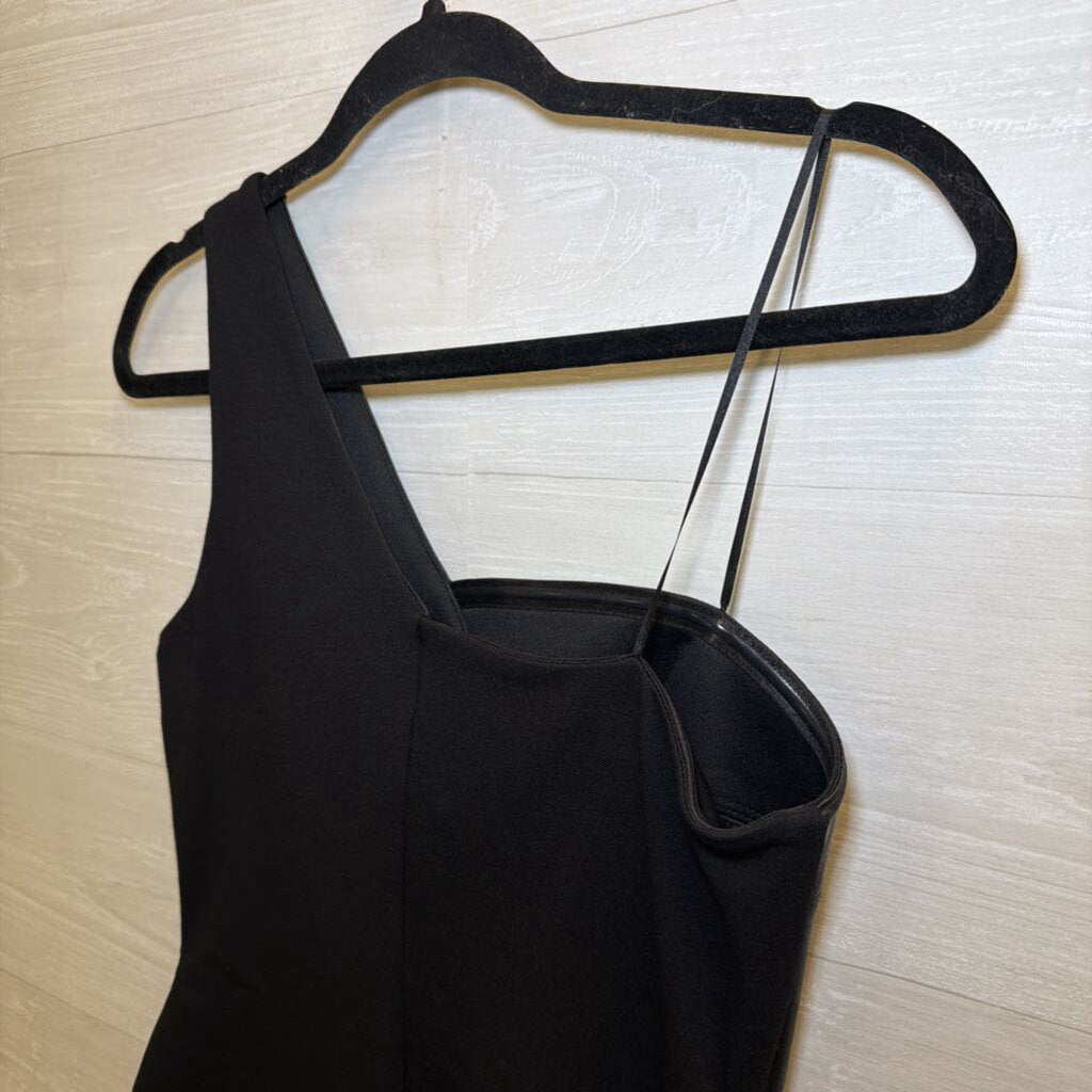 Bailey 44 Faux Leather One-Shoulder Top Small