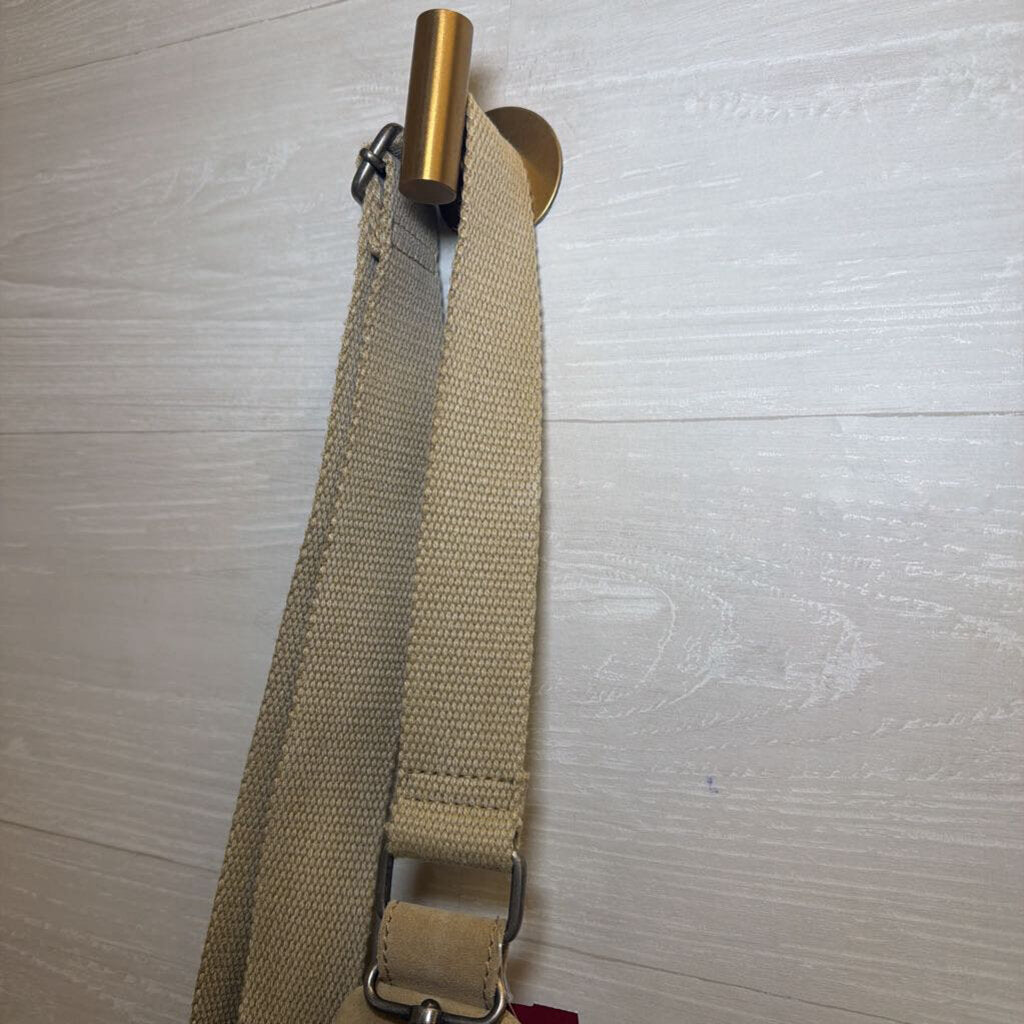 Free People Beige Suede Sling Bag