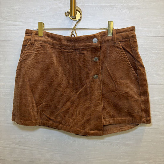 Corduroy Brown Mini Skort Large