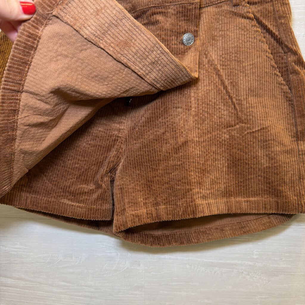 Corduroy Brown Mini Skort Large