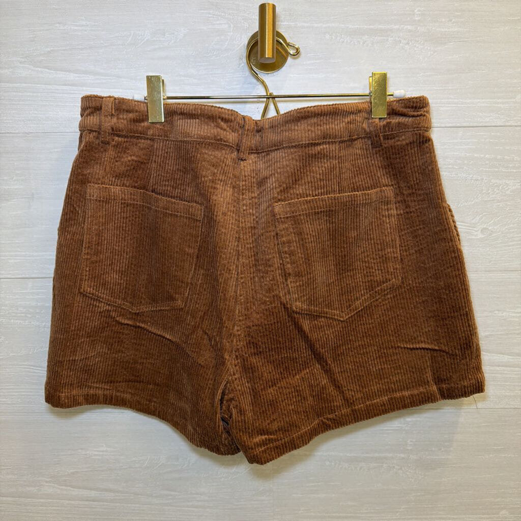 Corduroy Brown Mini Skort Large