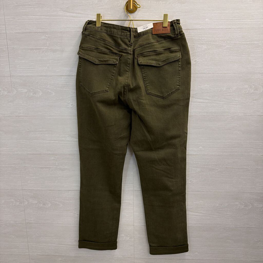 Judy Blue Olive Green Straight Pants NWT 13/31