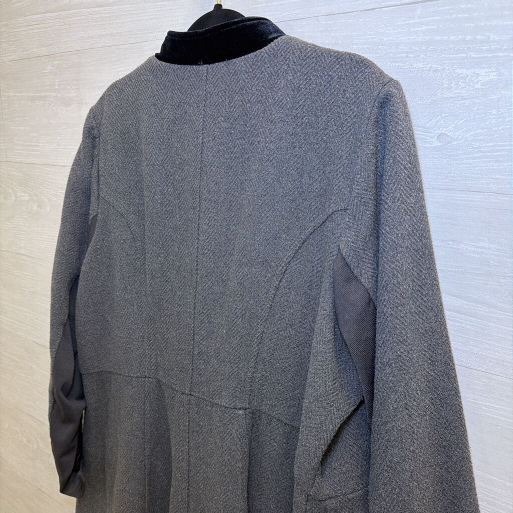 Torrid Grey Military Inspired Zip Front Coat 3