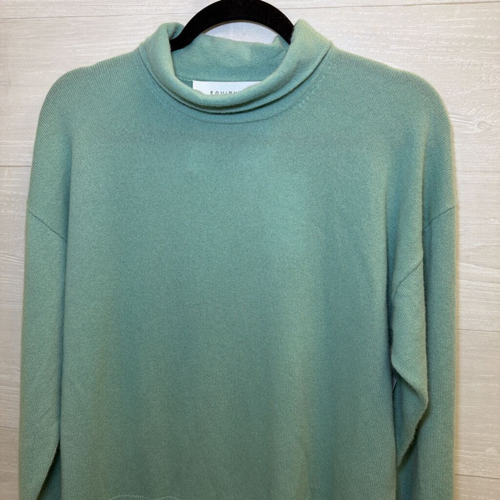 Equipment Mint Green Mock Neck Sweater Small
