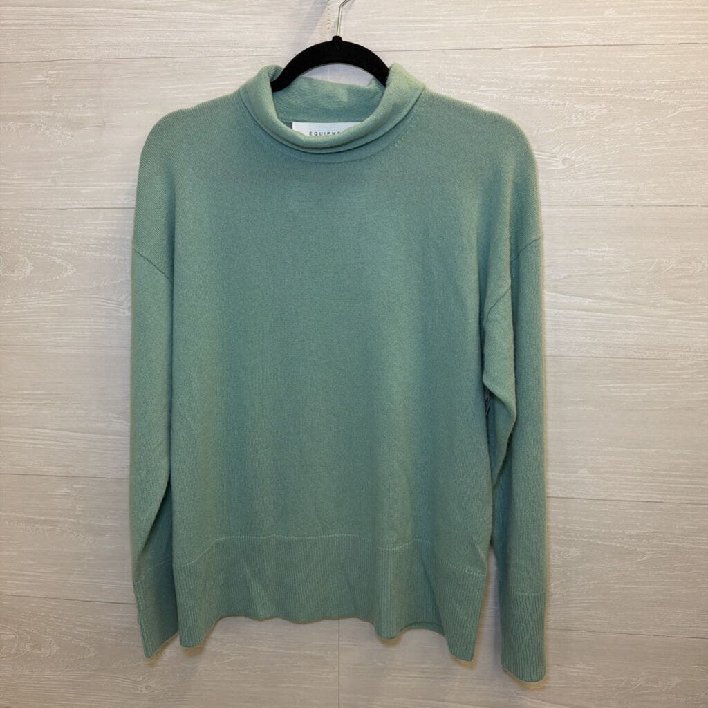 Equipment Mint Green Mock Neck Sweater Small
