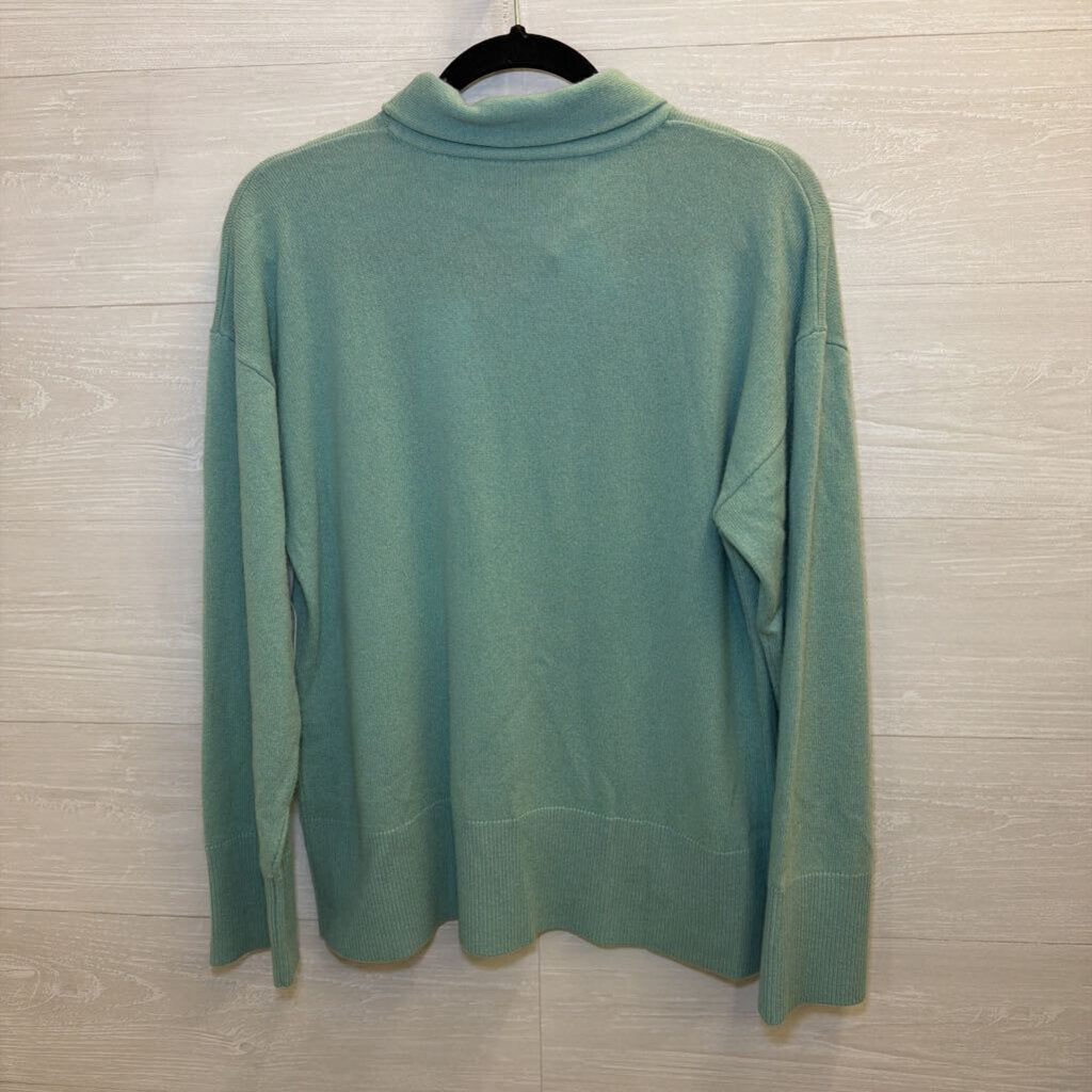 Equipment Mint Green Mock Neck Sweater Small