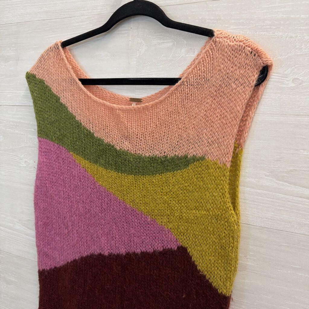 Free People Multicolor Sweater Tunic Extra Small