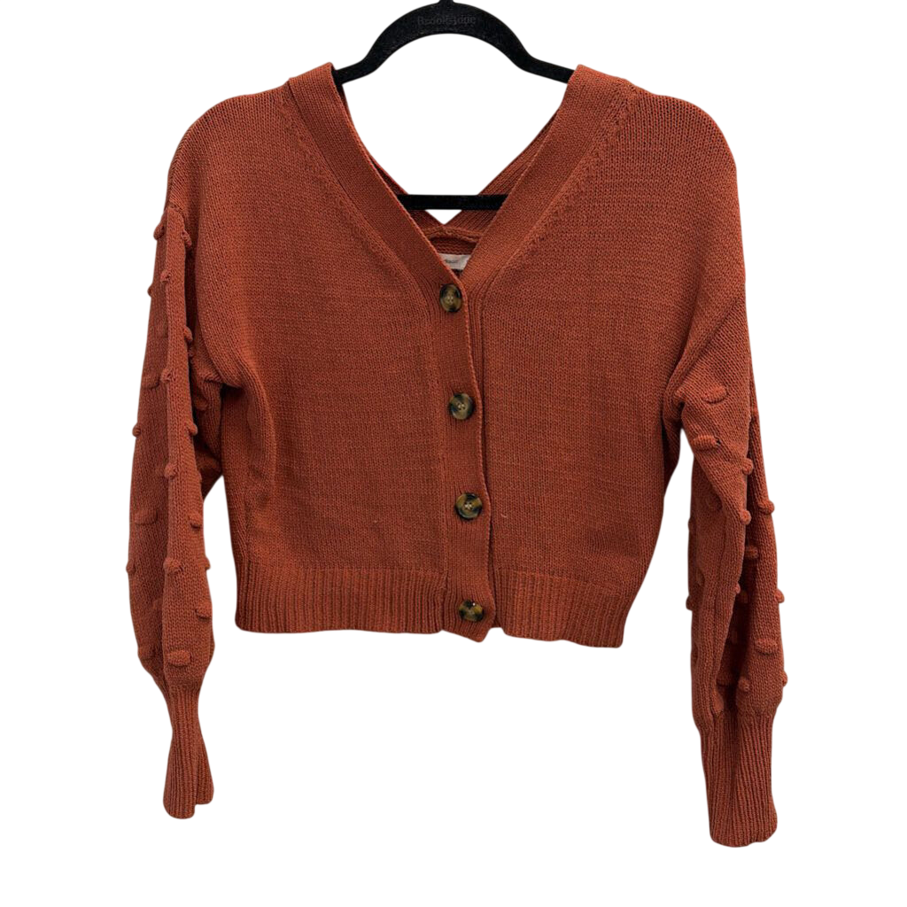 Cropped Burnt Orange Sweater Small