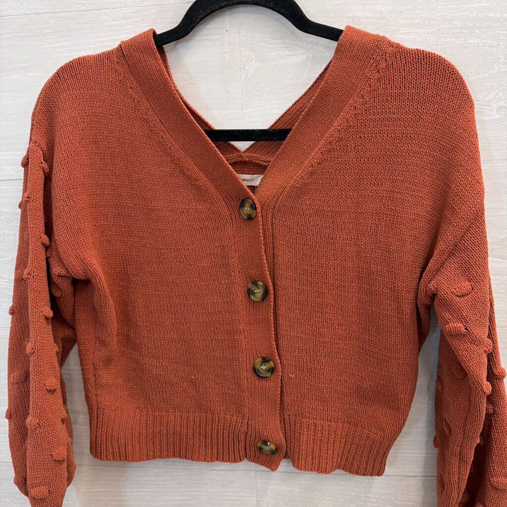 Cropped Burnt Orange Sweater Small