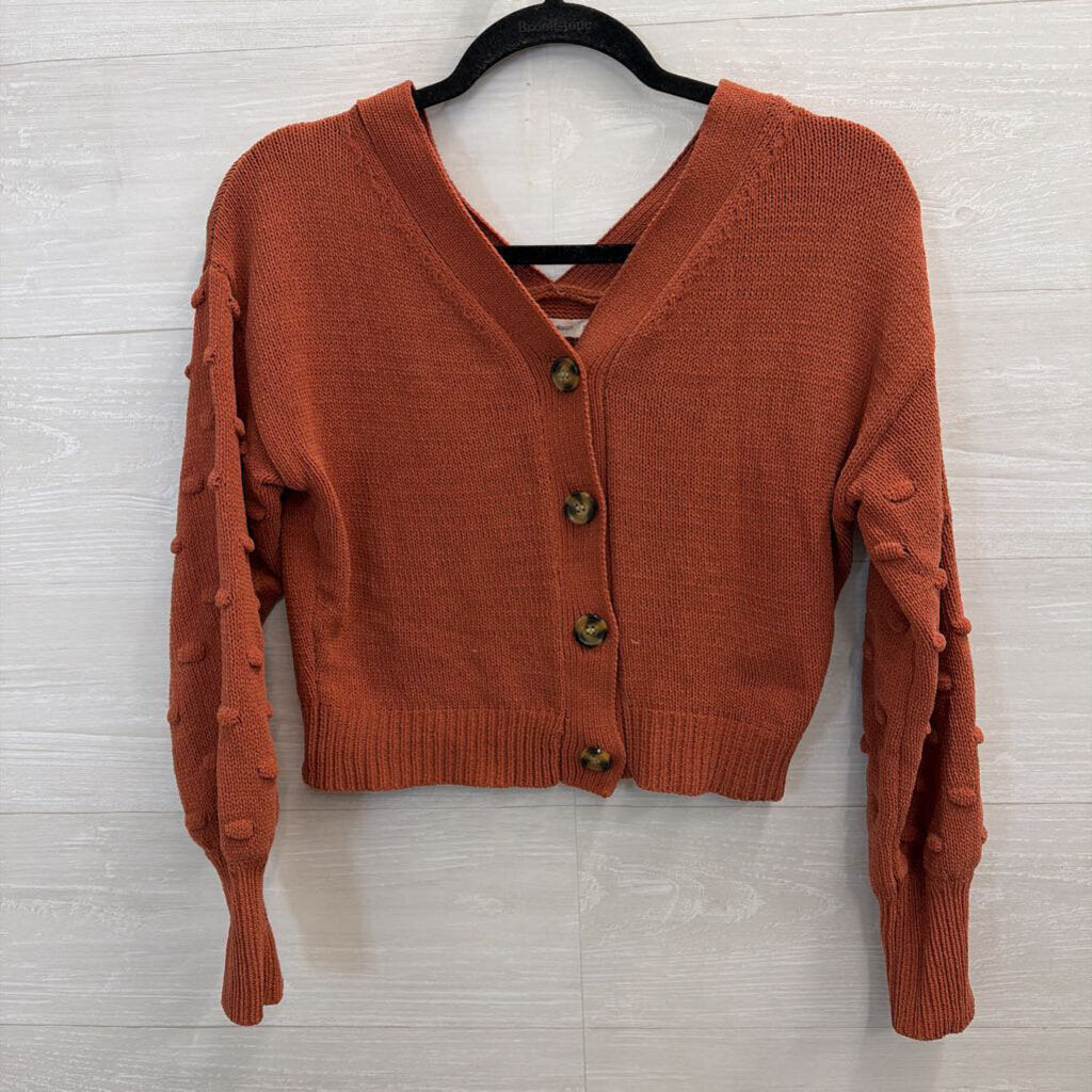 Cropped Burnt Orange Sweater Small