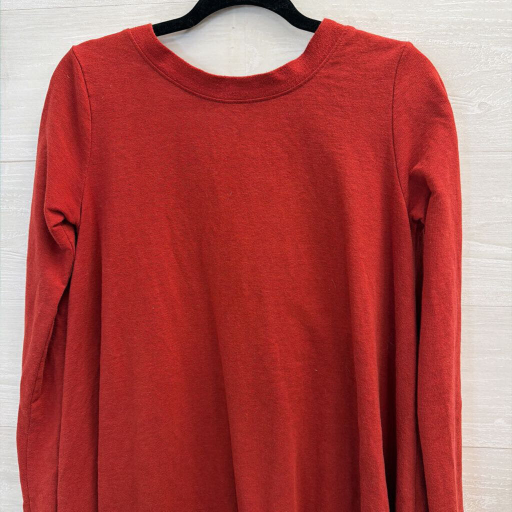 FP Beach Red Long Sleeve Tunic Top Extra Small/Small