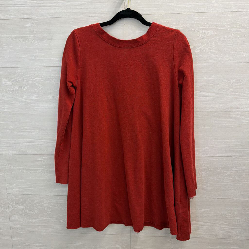 FP Beach Red Long Sleeve Tunic Top Extra Small/Small