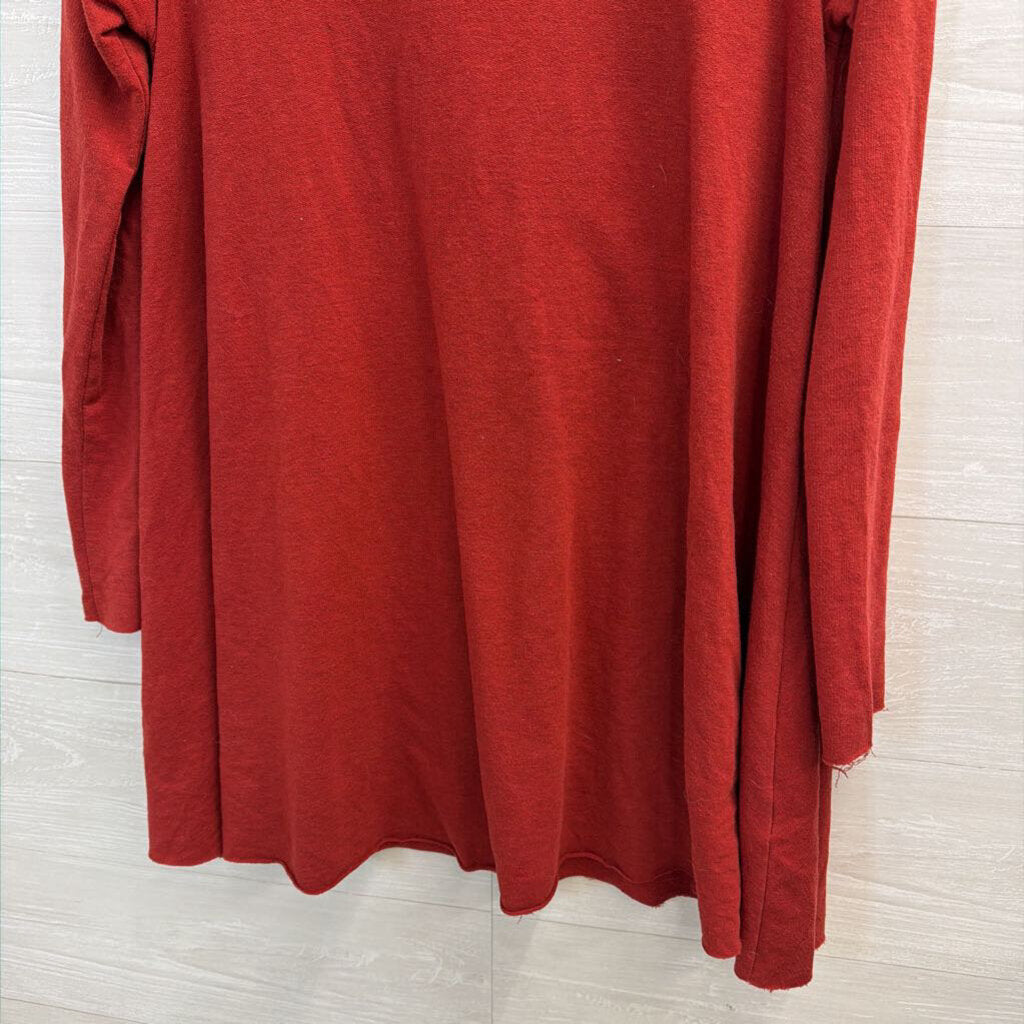 FP Beach Red Long Sleeve Tunic Top Extra Small/Small