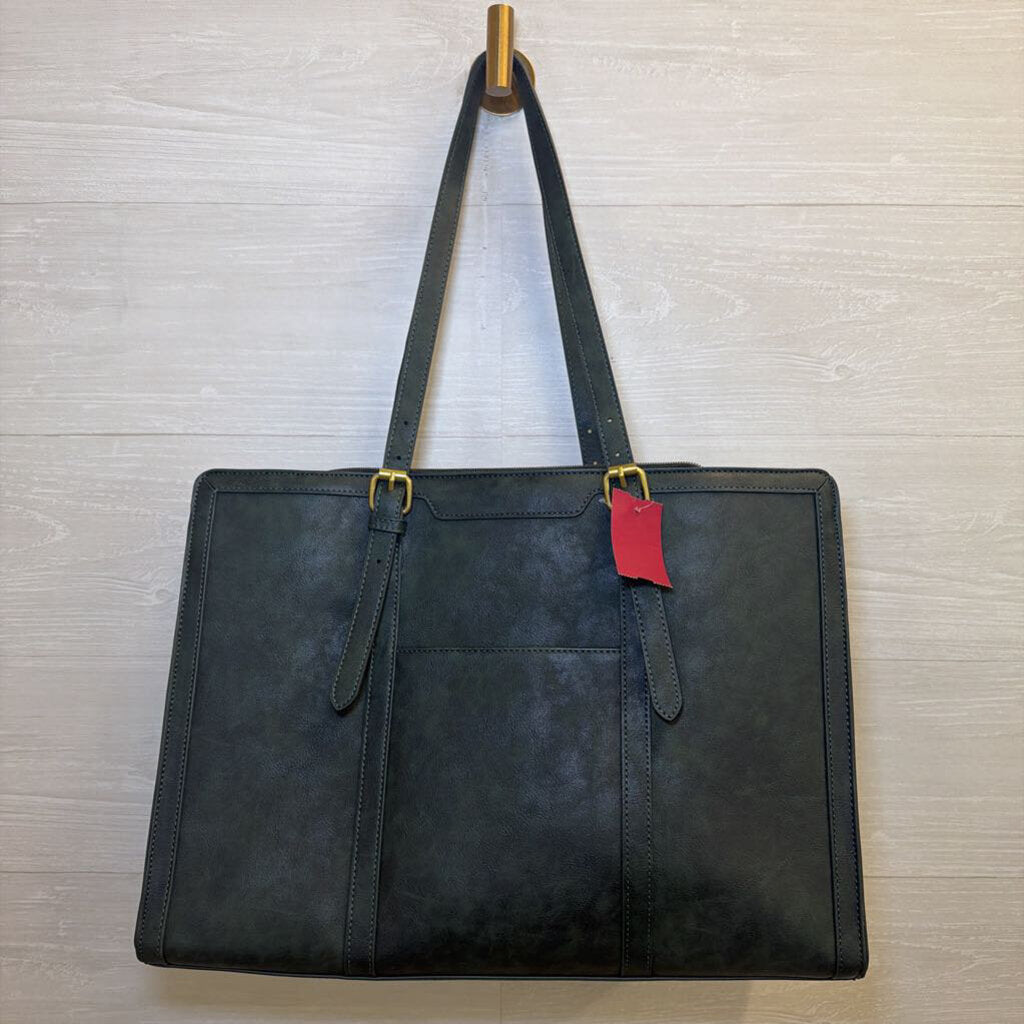 Lovevook Forest Green Embroidered Laptop Tote