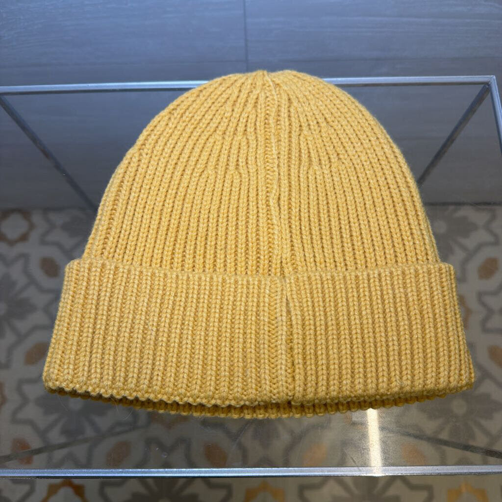 Yellow Smiley Beanie Knit