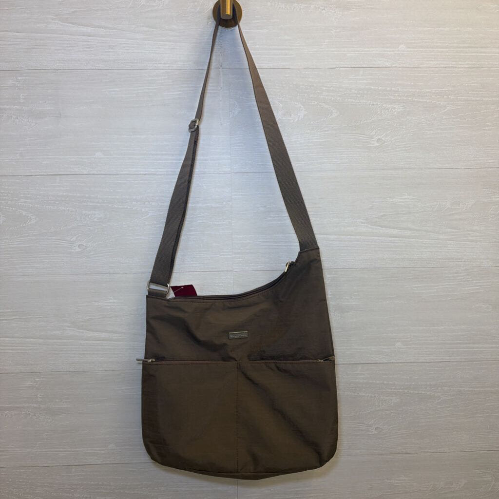 Baggallini Dark Taupe Zip Pocket Crossbody
