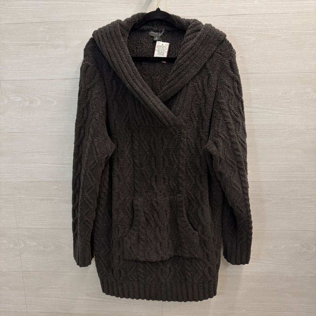 Barefoot Dreams Charcoal Grey Hooded Sweater Extra Large