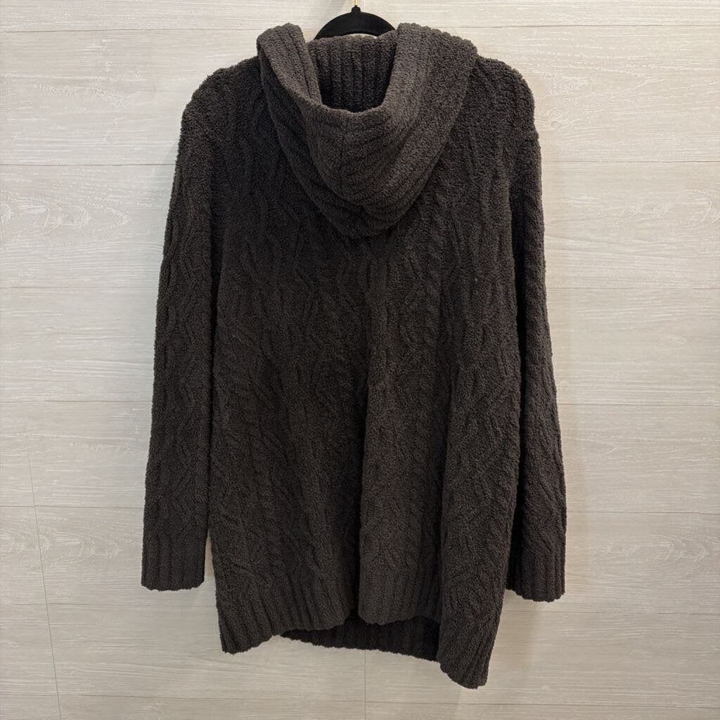 Barefoot Dreams Charcoal Grey Hooded Sweater Extra Large